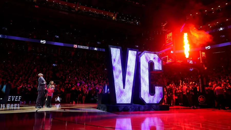 Los Raptors homenajearon y retiraron el 15 de Vince Carter