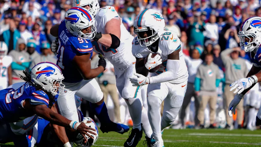 Los Bills le borraron la sonrisa a unos intensos Dolphins