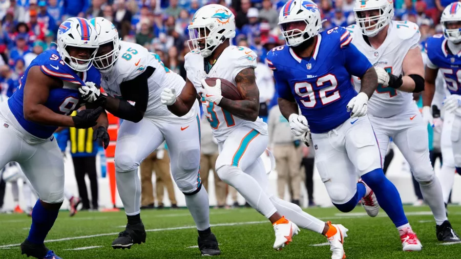 Los Bills le borraron la sonrisa a unos intensos Dolphins