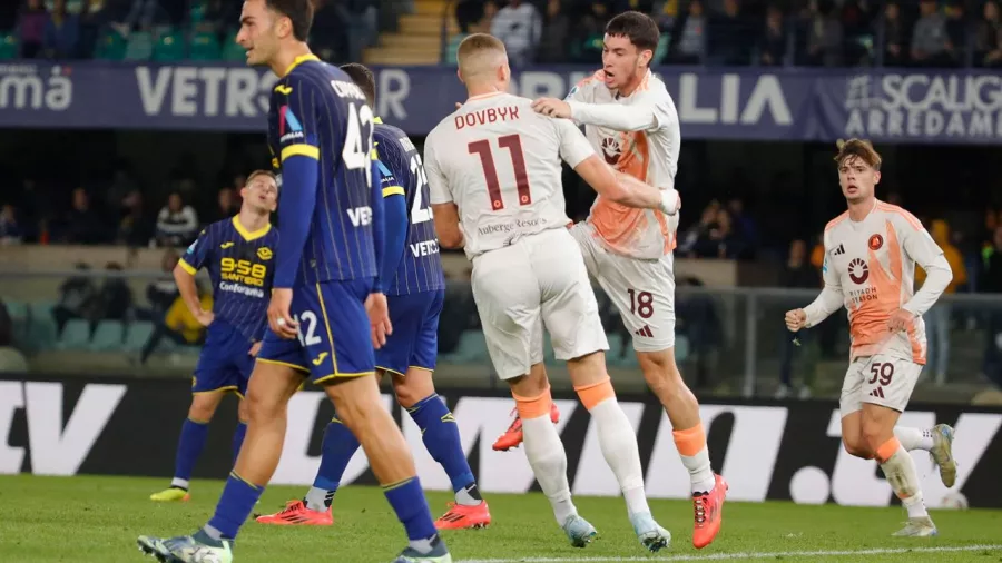 Hellas Verona derrotó a la Roma que no encuentra rumbo en la Serie A