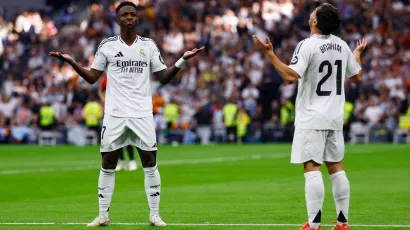 Vinícius Jr. anotó su segundo hat-trick en La Liga contra Osasuna