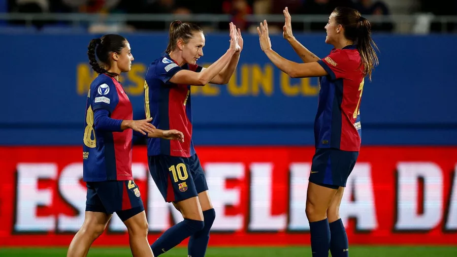 El Barelona lo logró; vapuleó 7-0 en Champions League femenil