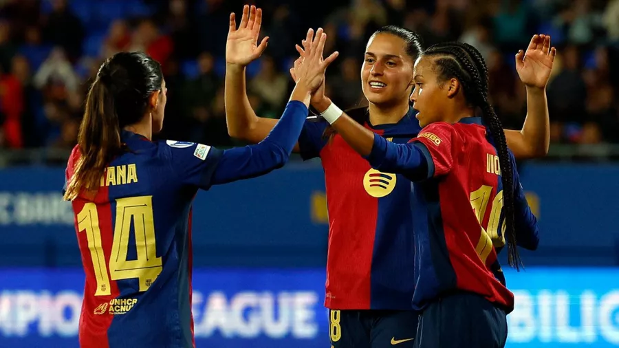 El Barelona lo logró; vapuleó 7-0 en Champions League femenil