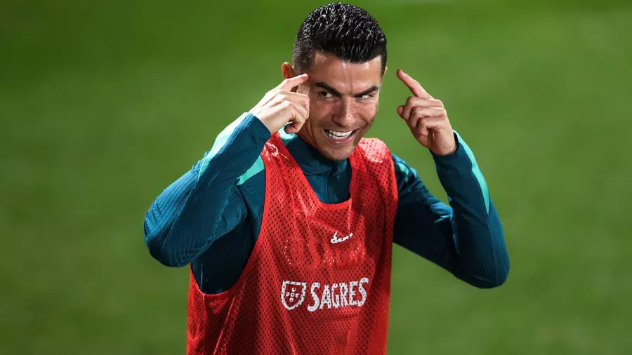 Así vivió Cristiano Ronaldo una práctica más con Portugal.