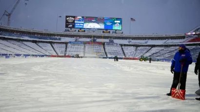 La nieve se apoderó del estadio de los Bills, pero sí habrá juego contra los 49ers