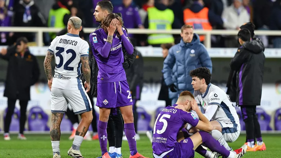 Drama en la Serie A, se desploma un jugador de la Fiorentina