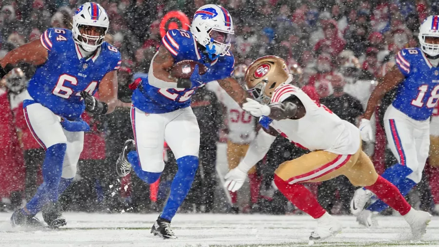 Los Bills y la nieve arrollaron a los 49ers