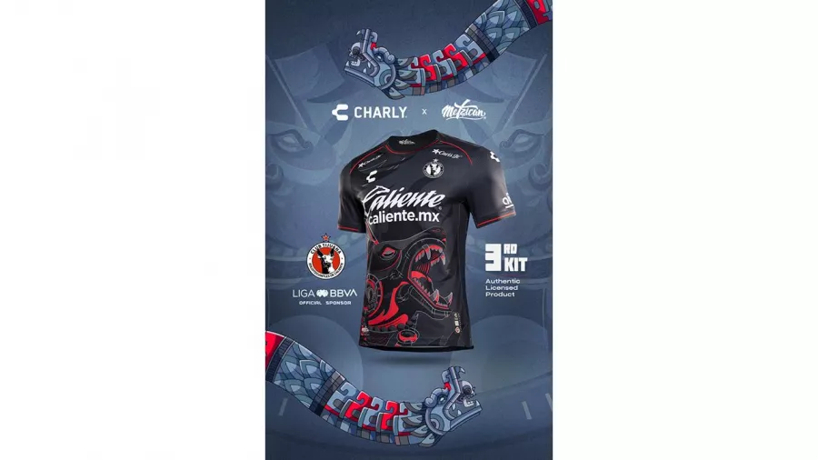 La marca Charly y ekl estudio Metzican elaboraron el nuevo jersey del Club Tijuana.