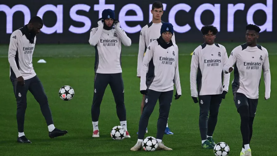 Real Madrid reconoció el terreno de juego donde este martes enfrentará a Atalanta en la Champions League