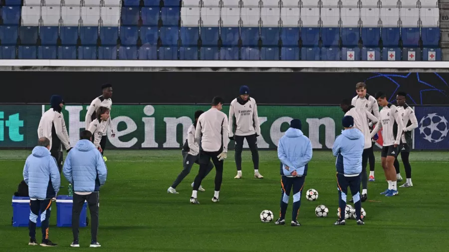 Con todo y Vinícius Jr., Real Madrid entrenó en el campo de Atalanta