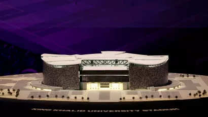 Estadio Universitario Rey Khalid (Abha) con capacidad para 45.428 espectadores. Podrá albergar como máxima categoría los octavos de final. Está en proceso de remodelación.