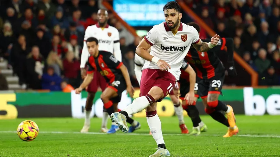 Lucas Paquetá anotó el gol de West Ham al 87 desde los 11 pasos