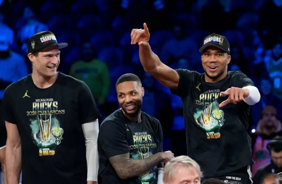 La NBA Cup 2024 es de los Milwaukee Bucks y así lo festejaron