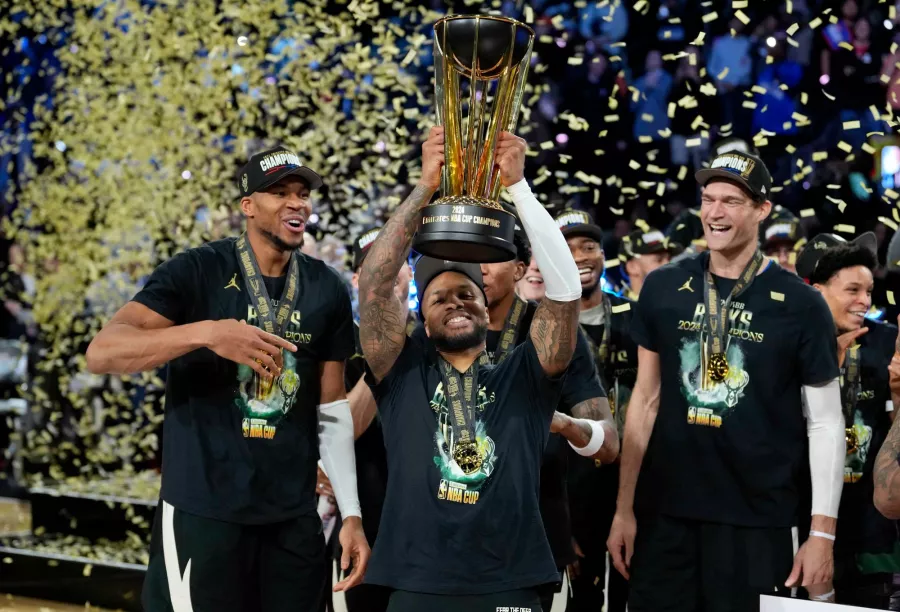 La NBA Cup 2024 es de los Milwaukee Bucks y así lo festejaron