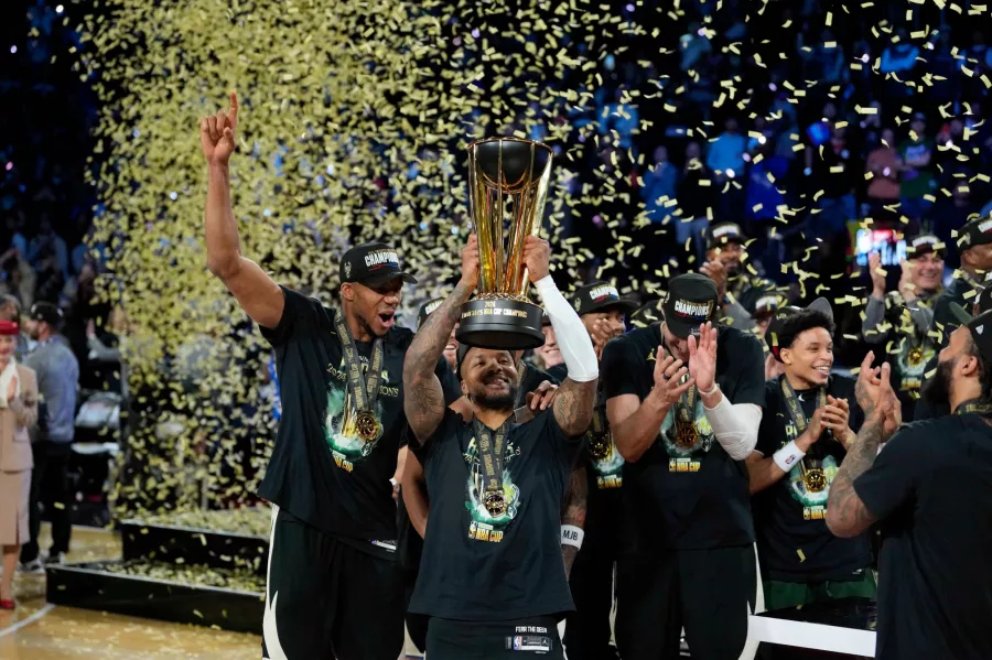 La NBA Cup 2024 es de los Milwaukee Bucks y así lo festejaron