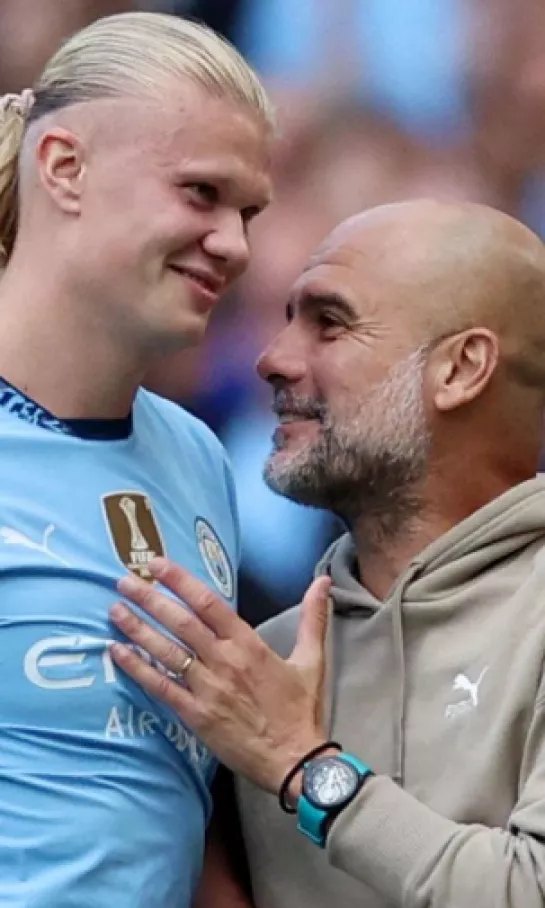 Erling Haaland respaldó a Pep Guardiola tras la caída de Manchester City