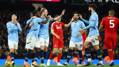 4 de diciembre: Victoria 3-0 vs Nottingham Forest, Jornada 14 de la Premier League