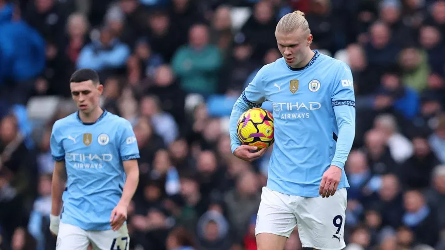 Erling Haaland y un penalti indigno en el último partido del Manchester City en casa