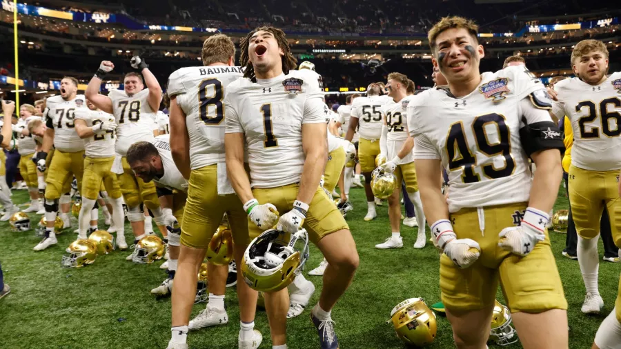 'Dulce' festejo de Notre Dame en el Sugar Bowl