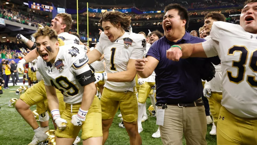 'Dulce' festejo de Notre Dame en el Sugar Bowl