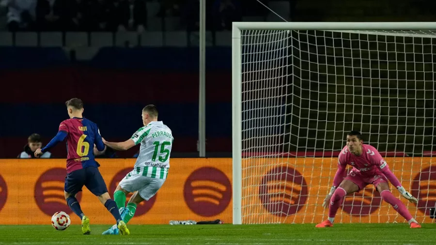 Gavi y su celebración más discreta tras marcar un gol