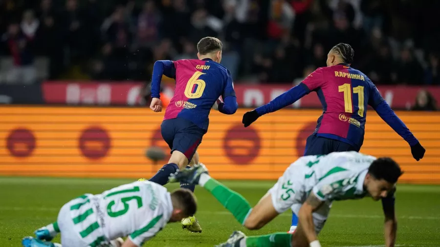 Gavi y su celebración más discreta tras marcar un gol