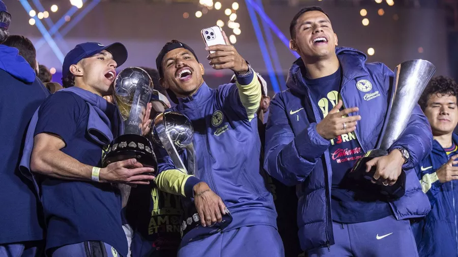 Así fue la fiesta de América para celebrar el tricampeonato