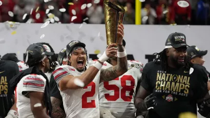 Gran festejo de los Ohio State Buckeyes, campeones nacionales