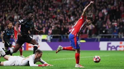 Segundo doblete con la camiseta del Atlético en la Champions