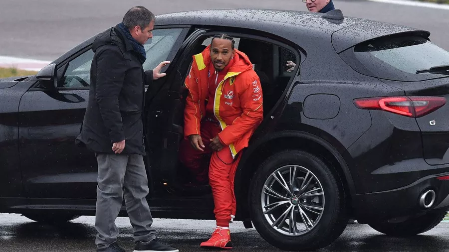 Lewis Hamilton y su primer día con un monoplaza de Ferrari