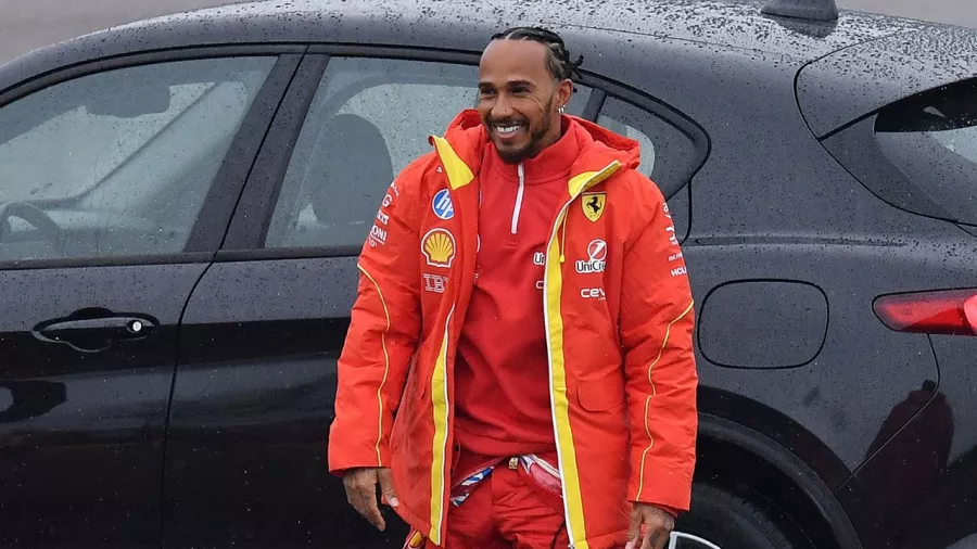 Lewis Hamilton y su primer día con un monoplaza de Ferrari