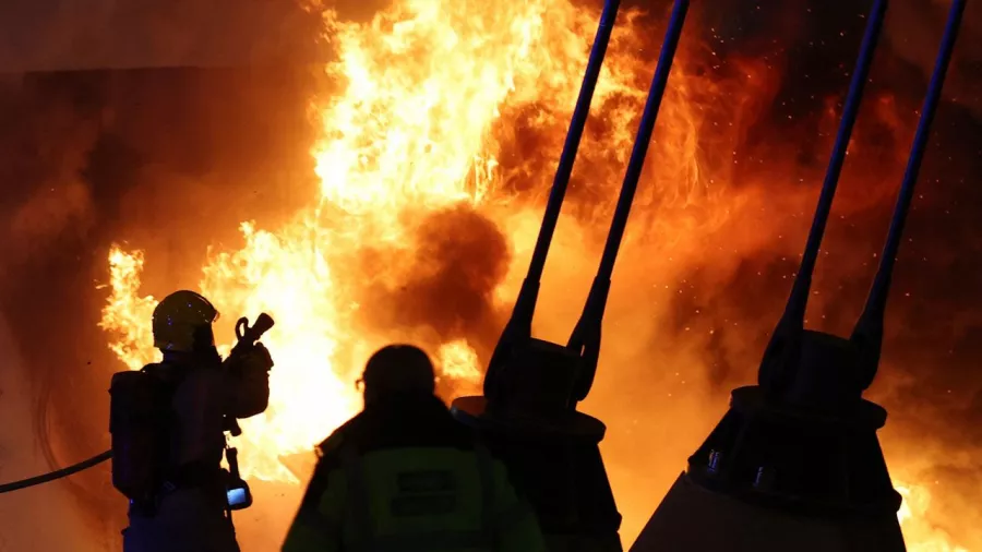 Incendio previo al Manchester City y Brugge de la Champions League