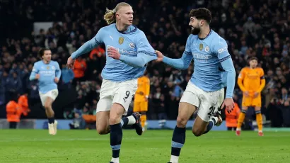 Erling Haaland anotó su primer gol ante Real Madrid en la Champions League