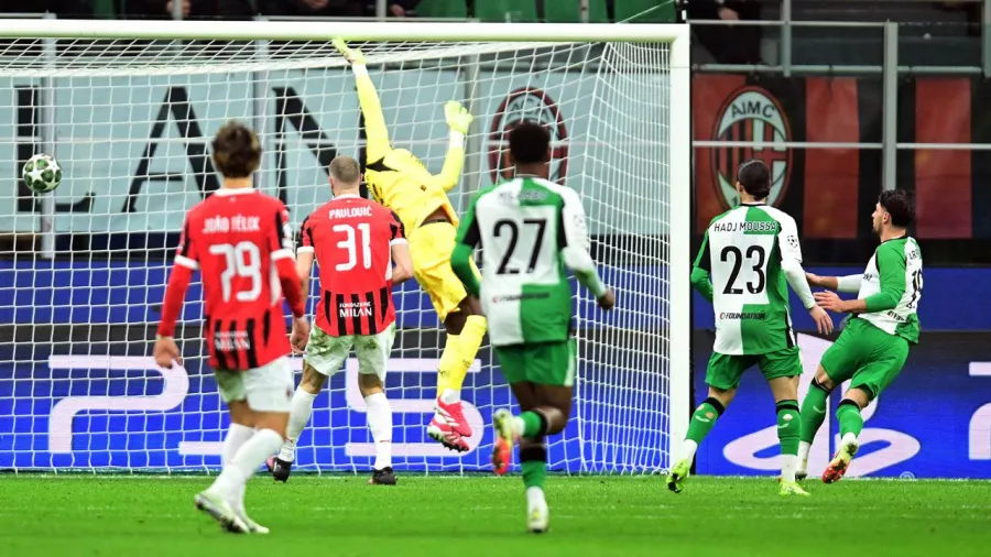 Un gol de Julián Carranza a los 73 minutos valió el empate para Feyenoord que eliminó a Milan de la Liga de Campeones