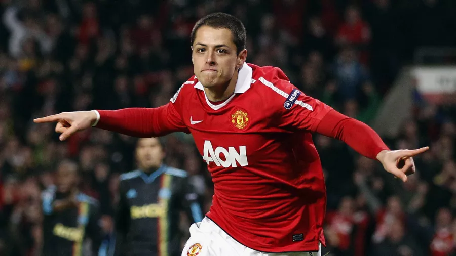 5. Javier Hernández: minuto 5, Manchester United vs Olympique de Marsella, octavos de final vuelta, 15 de marzo de 2011