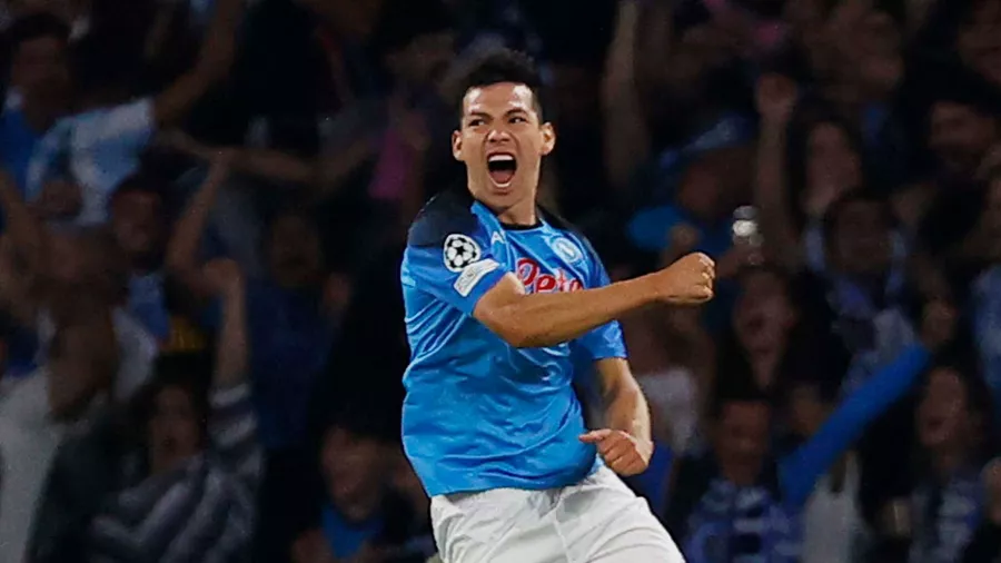 3. Hirving Lozano: minuto 4, Napoli vs Ajax, fase de grupos, 12 de octubre de 2022