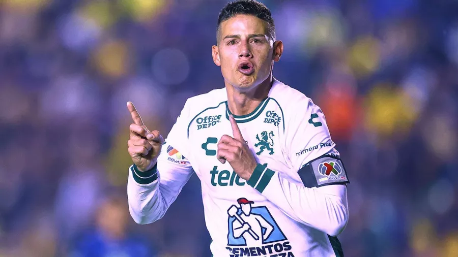 5. León vs. Tigres (Liga MX) Sábado 22 de febrero. James Rodríguez se enfrenta, tres días después a otro de los clubes más poderosos de la Liga MX.