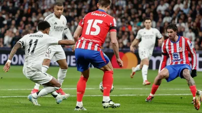 Rodrygo anotó el primer gol de la eliminatoria a los tres minutos