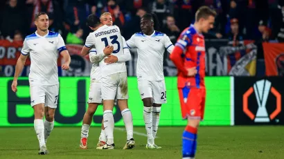 Así celebra la Lazio el gol agónico del triunfo en Europa League