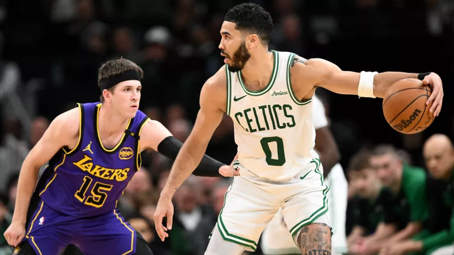 Jayson Tatum y los Celtics le pusieron freno a los Lakers