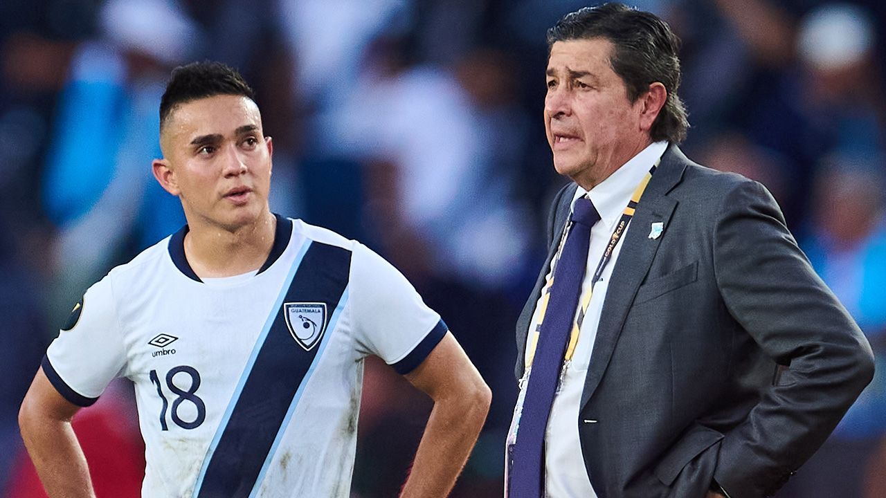 Guatemala national football team in action