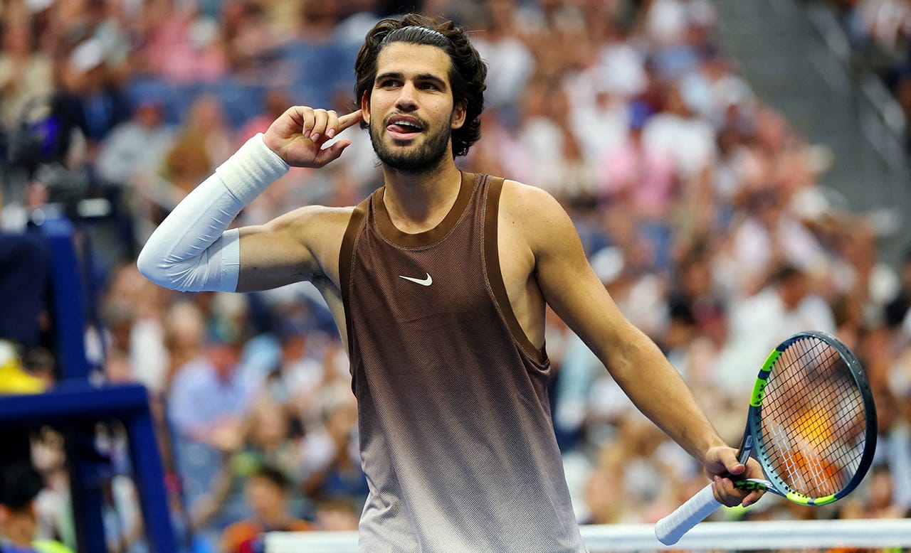 Carlos Alcaraz comenzó su camino rumbo al bicampeonato del US Open
