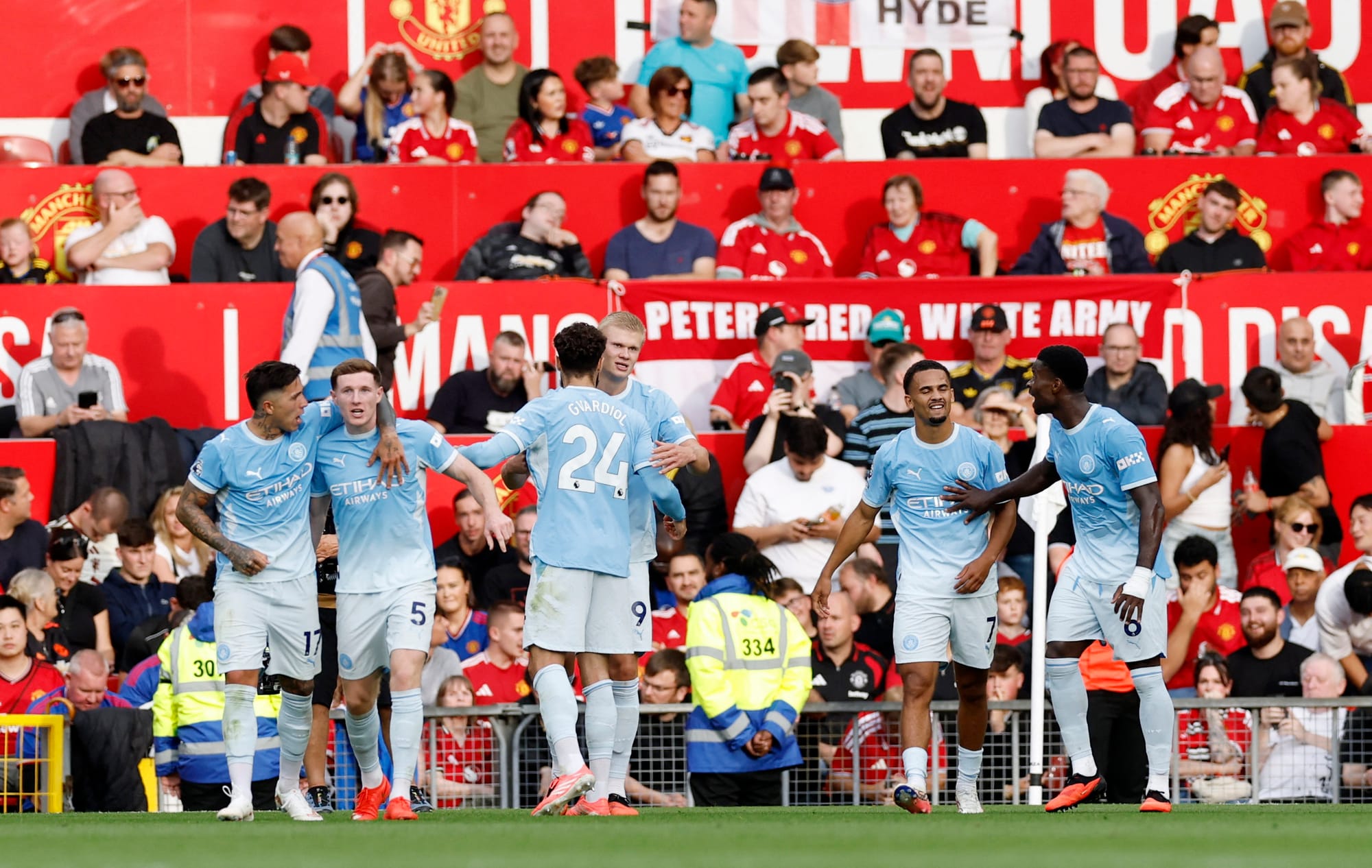 Erling Haaland es el nuevo goleador histórico del derbi de Manchester