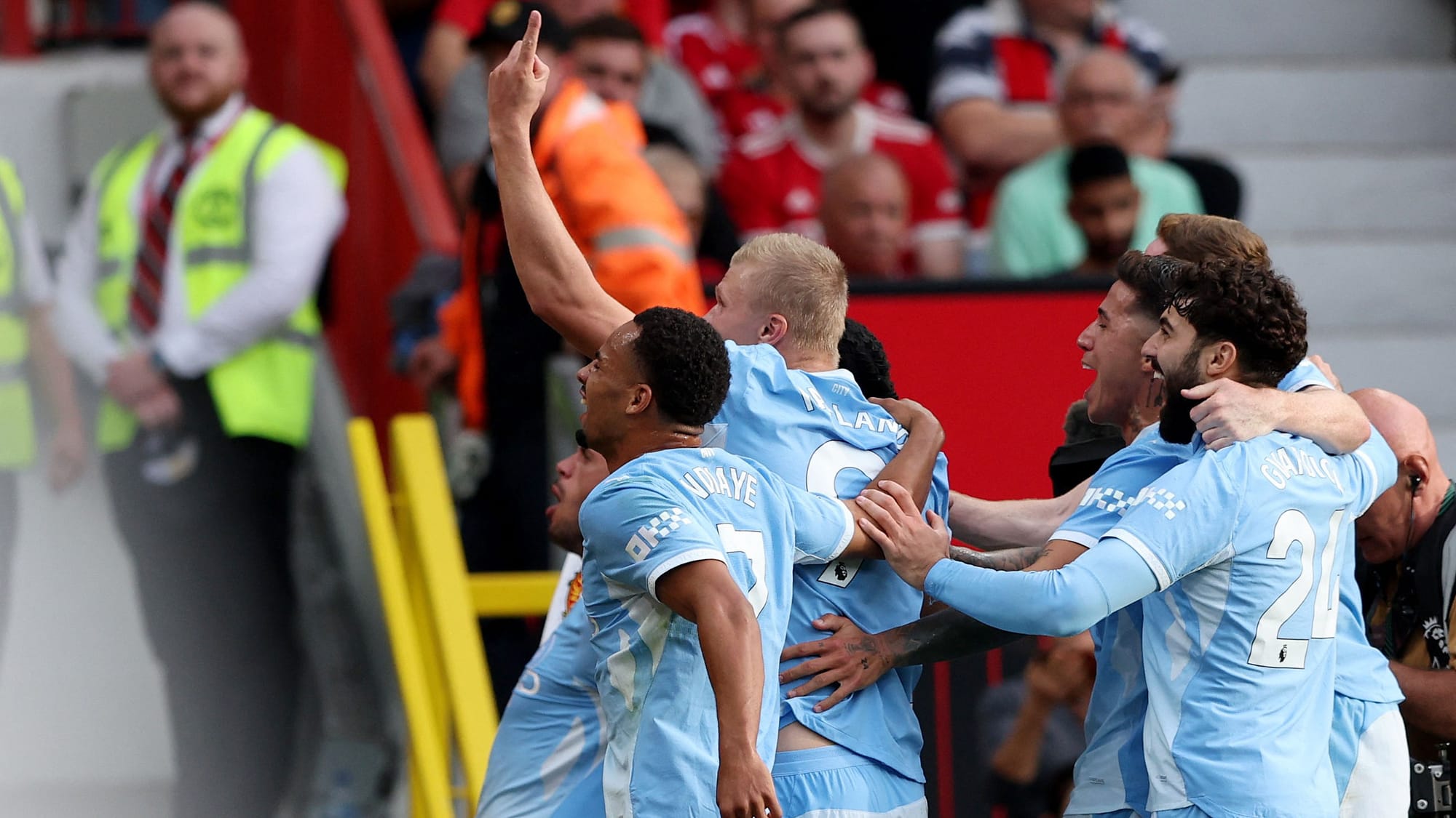Erling Haaland es el nuevo goleador histórico del derbi de Manchester