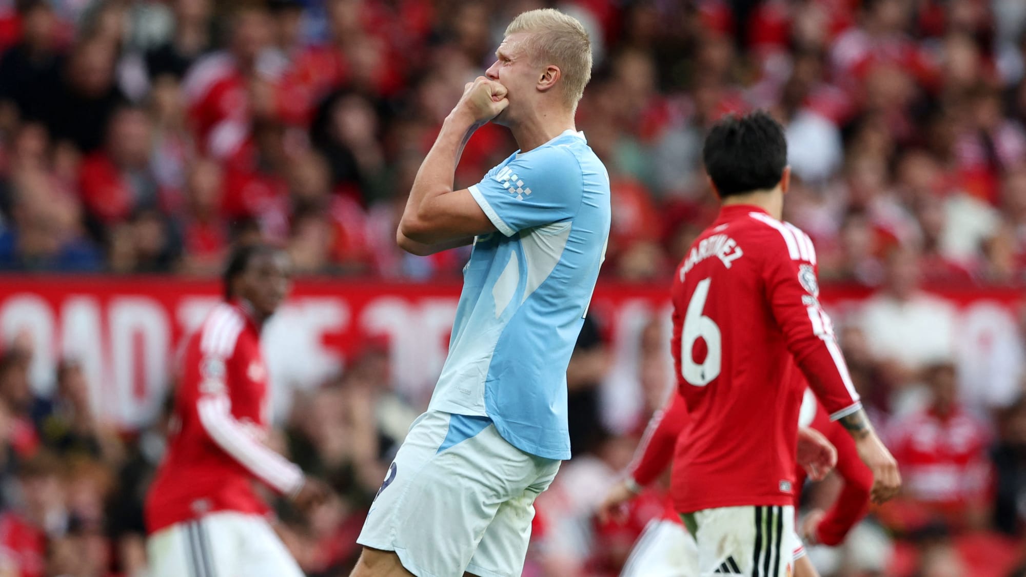 Erling Haaland es el nuevo goleador histórico del derbi de Manchester