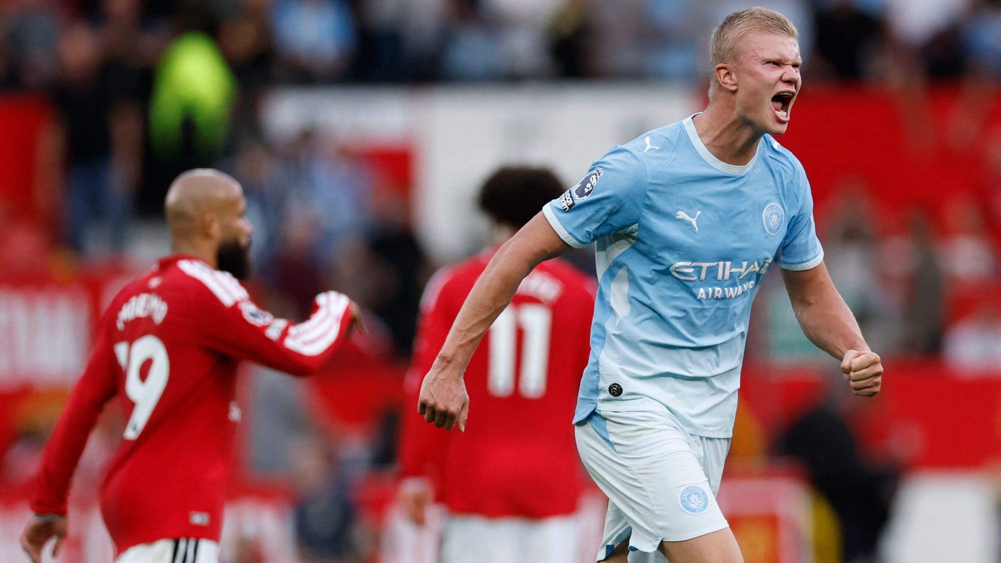 Erling Haaland es el nuevo goleador histórico del derbi de Manchester