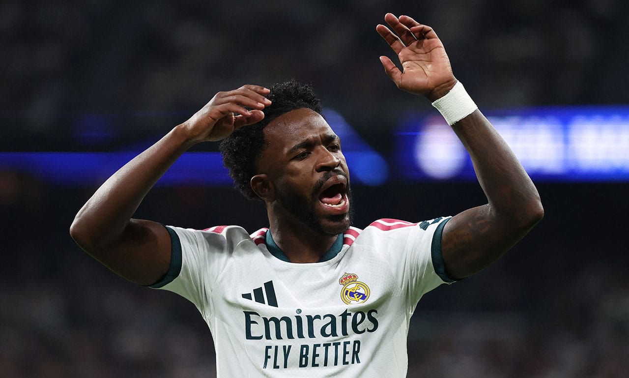 Vinícius Jr. pasó del festejo a la furia en un minuto