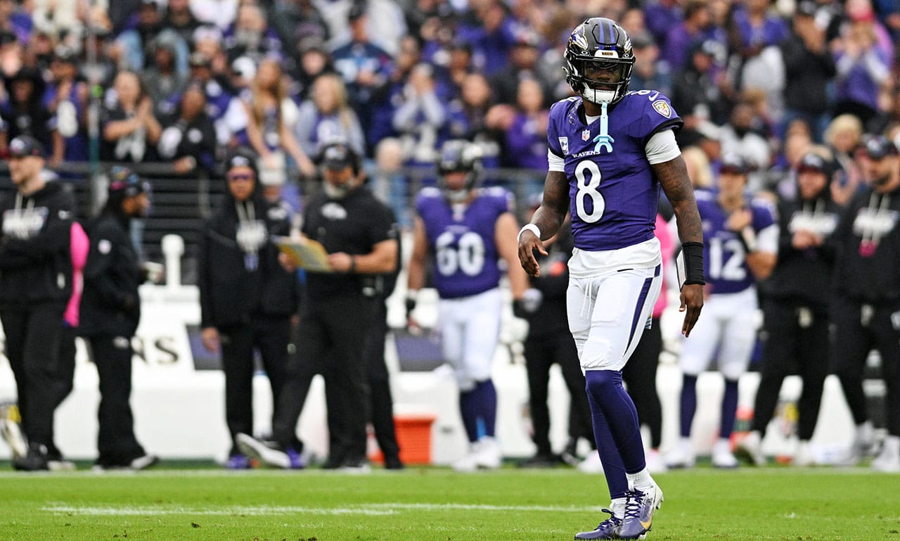 Triunfo agridulce de los Ravens por la lesión de Lamar Jackson