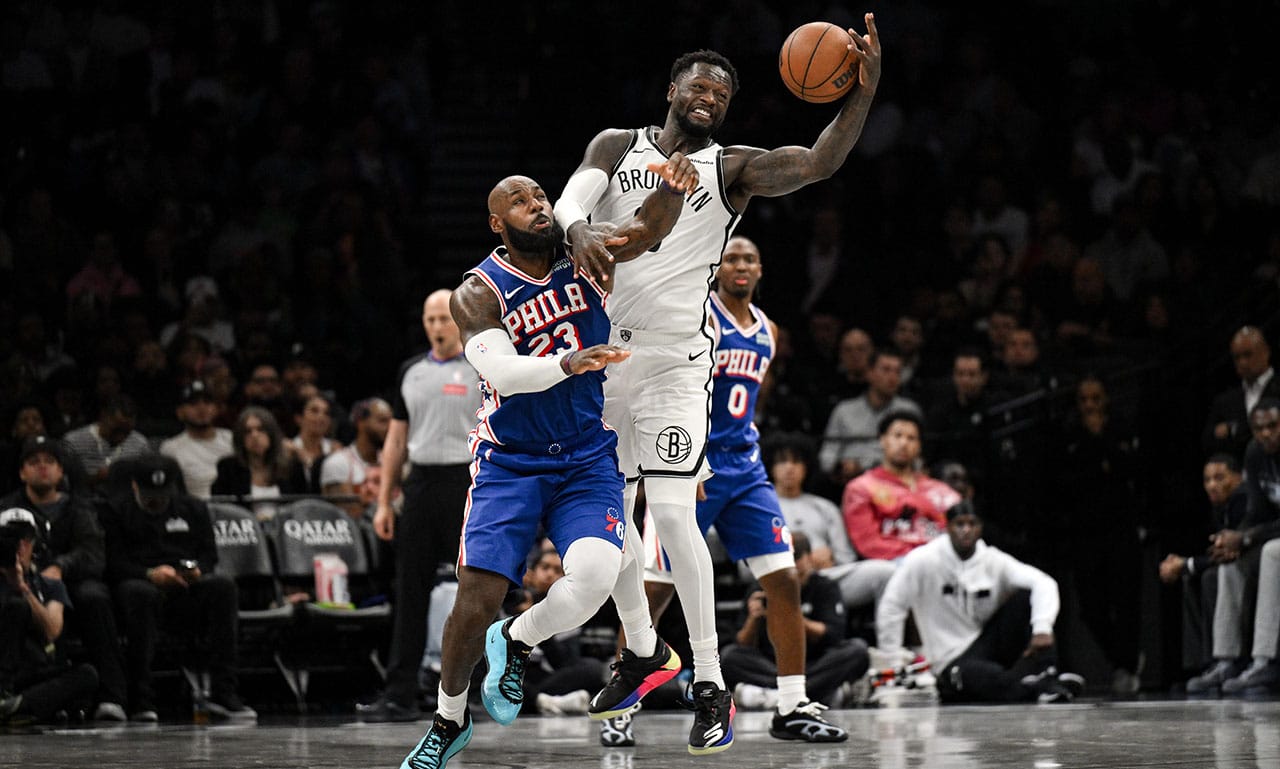 LeBron James ya debutó con el uniforme de los 76ers