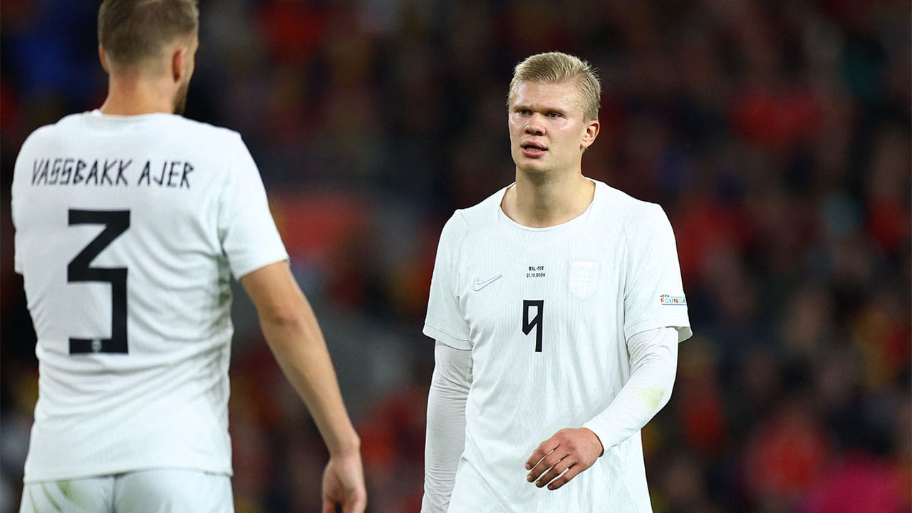 Erling Haaland se va sin marcar y Noruega pierde en la Nations League